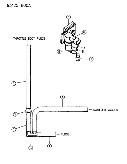 1993 Chrysler LeBaron Emission Hose Harness Diagram 2