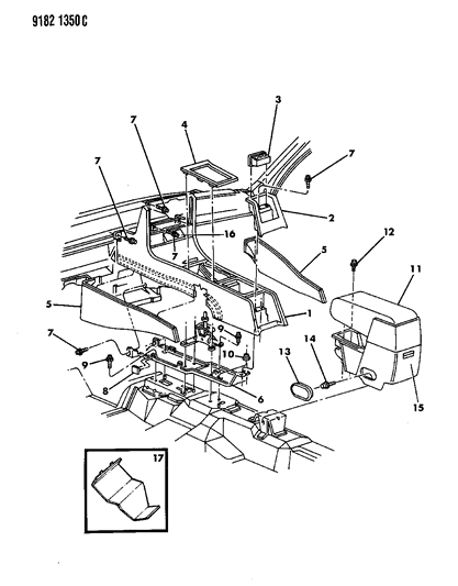 1989 Dodge Spirit Console Diagram