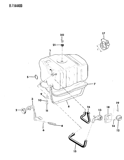 1988 Jeep J20 Fuel Tank Diagram