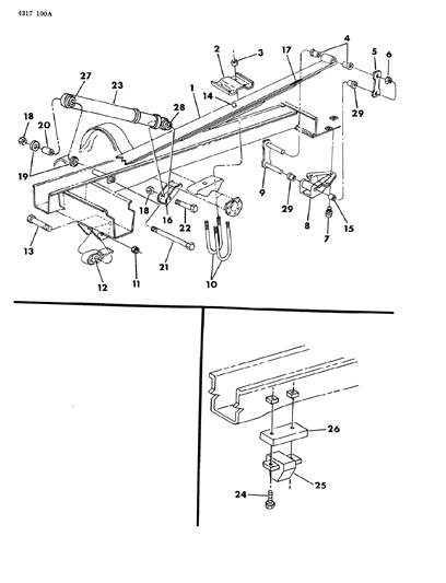 1985 Dodge Ram Van Spring-Rear-1600 Diagram for 4228428