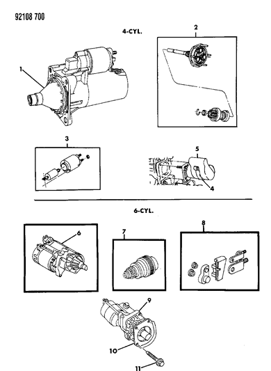 1992 Chrysler Town & Country Starter Diagram