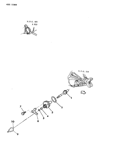 1985 Dodge W150 Cable, Speedometer With Pinion And Retainer Diagram 2