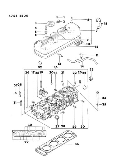 1984 Dodge Ram 50 Head Cylinder Diagram