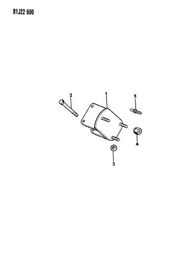 1984 Jeep Wrangler Wheel Mounting, Spare Diagram 2