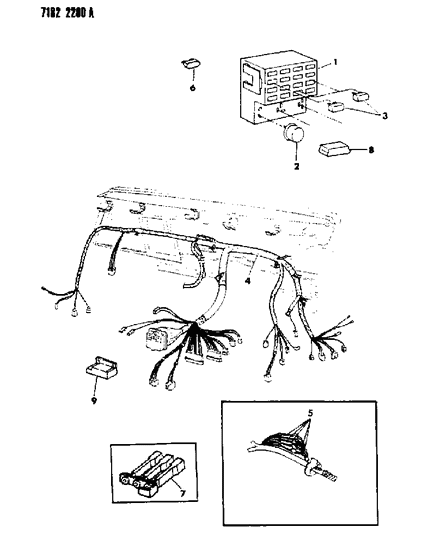 1987 Dodge Daytona Instrument Panel Wiring Diagram