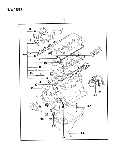 1989 Dodge Colt Engine Gasket Sets Diagram 2