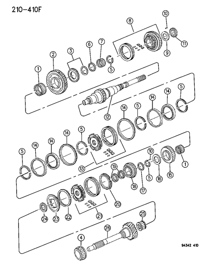 1996 Dodge Ram 3500 SYNCH-Third And Fourth Diagram for 4740824