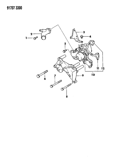 1991 Dodge Ram 50 Water Pump Diagram 2