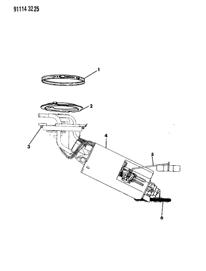 1991 Chrysler Town & Country Fuel Pump & Level Unit Diagram