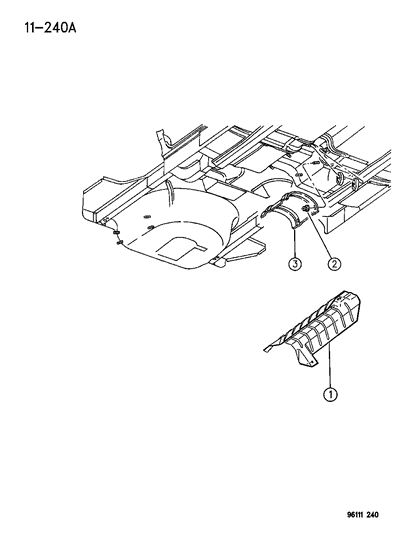 1996 Chrysler Sebring Heat Shields - Exhaust Diagram