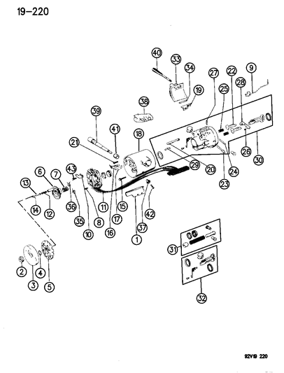 1994 Dodge Viper Cover-Steering Lock Housing Diagram for 4636805