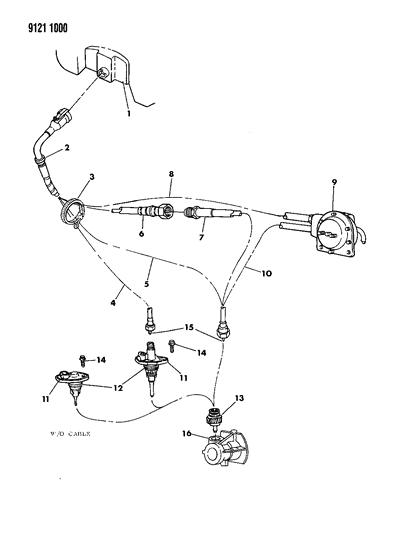 1989 Dodge Grand Caravan Cables And Pinion, Speedometer Diagram