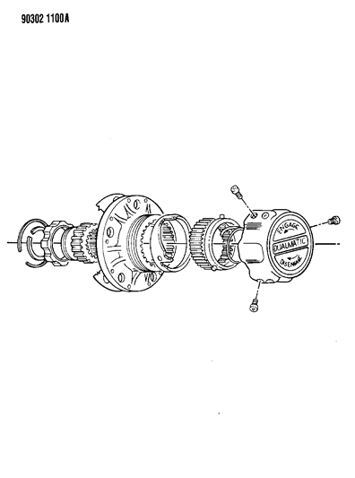 1990 Dodge Ramcharger Hub Assy - Front Axles Diagram