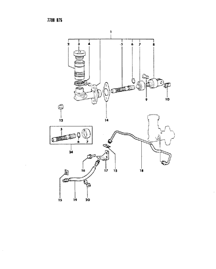 1987 Dodge Colt Clutch Master Cylinder Diagram