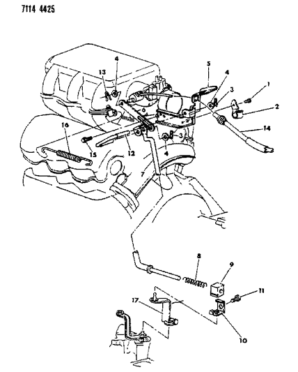 1987 Dodge Grand Caravan Throttle Control Diagram 4