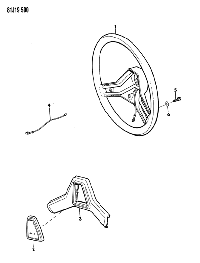 1986 Jeep Grand Wagoneer Steering Wheel Diagram 1