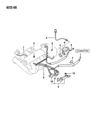 1990 Dodge Colt EGR System Diagram 3