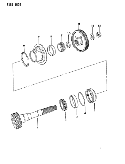 1986 Dodge Charger Shaft - Transfer Diagram