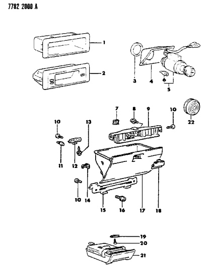 1988 Dodge Ram 50 Instrument Panel Diagram 1