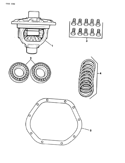 1985 Dodge W250 Differential Case Kit Diagram