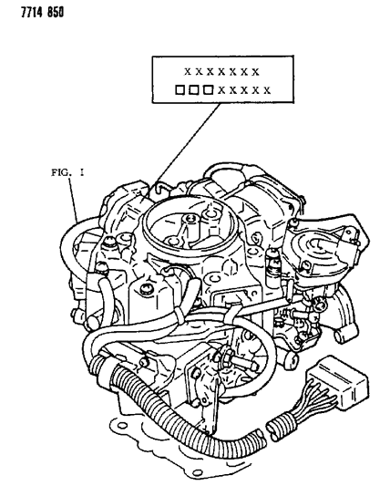 1987 Dodge Raider Carburetor Identification & Cross Reference Diagram