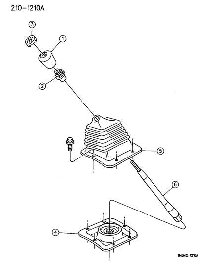 1995 Dodge Ram 2500 Gear Shift Controls Diagram