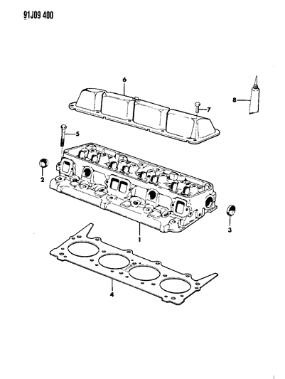 1991 Jeep Grand Wagoneer Cylinder Head Diagram