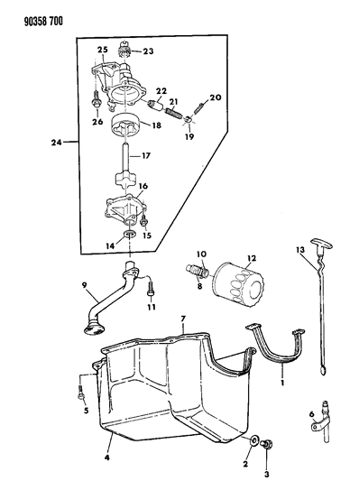 1993 Dodge Dakota Engine Oiling Diagram 2