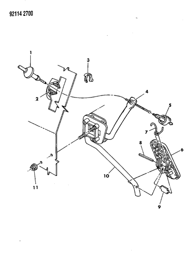 1992 Chrysler LeBaron Accelerator Pedal Diagram