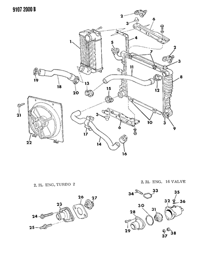 1989 Chrysler LeBaron Screw-Fwd Inter Shaft Bracket To Bearing Diagram for 6100295