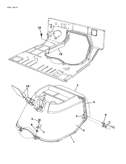 1984 Dodge Ram Van Housing - Engine Diagram