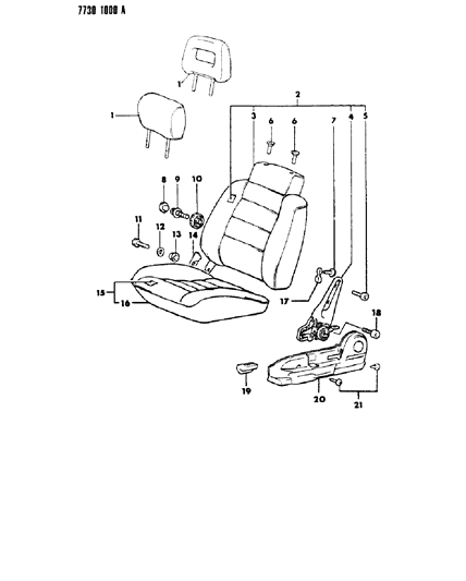 1988 Dodge Colt Screw-Self TAPING Diagram for MF453615