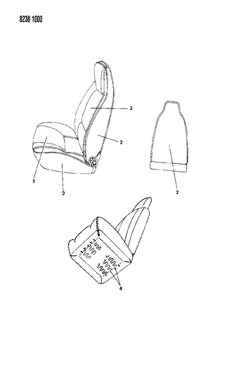 1988 Dodge Omni Front Seat Diagram 2