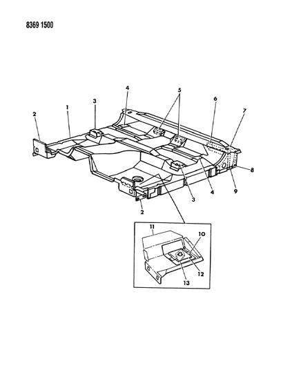 1988 Dodge Dakota Floor Pan Diagram