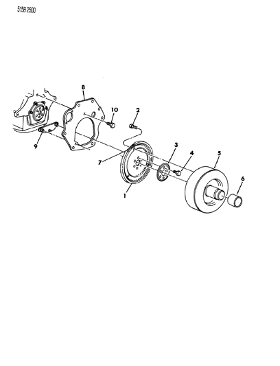 1985 Chrysler Town & Country Torque Converter, Drive Plate Diagram 2