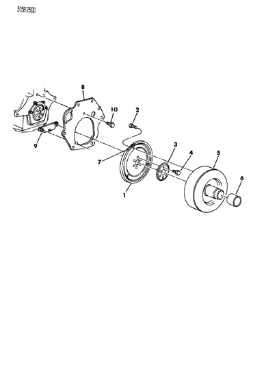 1985 Dodge Caravan Torque Converter, Drive Plate Diagram 2