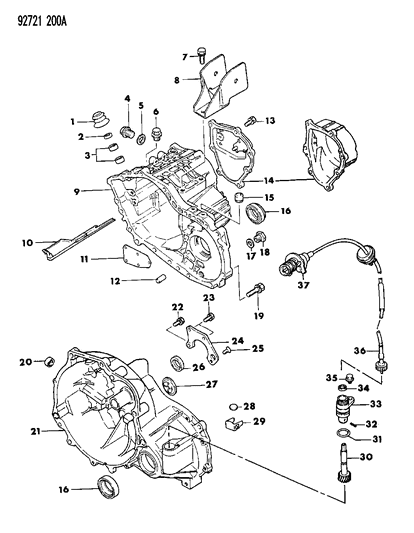 1993 Dodge Colt Case & Miscellaneous Parts Diagram 2