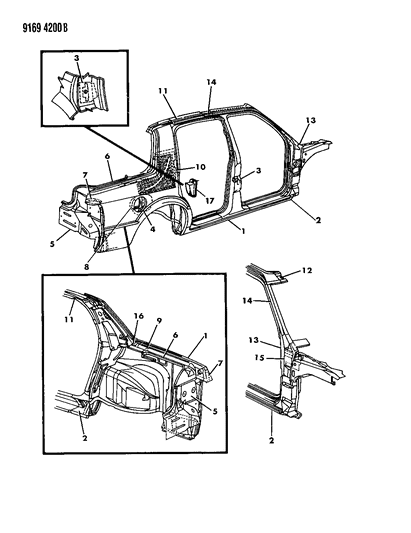 1989 Dodge Spirit Aperture Panel Diagram