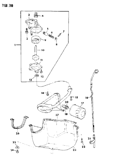 1987 Chrysler LeBaron Engine Oiling Diagram 1