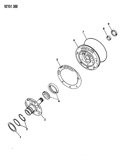 1992 Chrysler Town & Country Oil Pump With Reaction Shaft Diagram 1