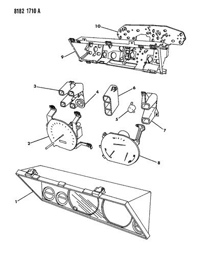 1988 Dodge Aries Instrument Panel Cluster Diagram
