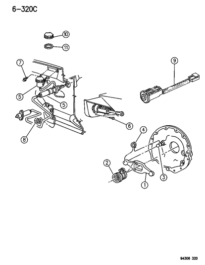 1996 Dodge Ram 2500 Controls, Hydraulic Clutch Diagram