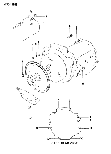 1993 Dodge Ram 50 Mounting Bolts & Brackets Diagram 2