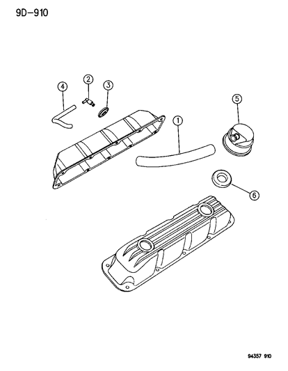 1994 Dodge Ram 2500 Crankcase Ventilation Diagram 1