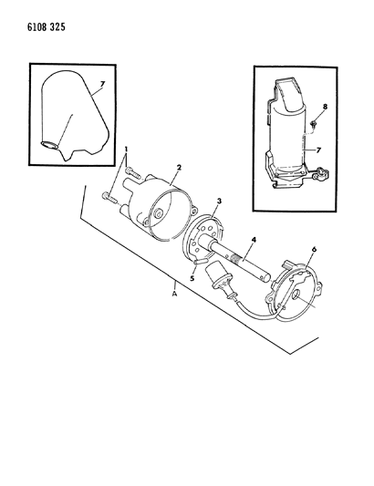 1986 Chrysler LeBaron Base Distributor Diagram 2