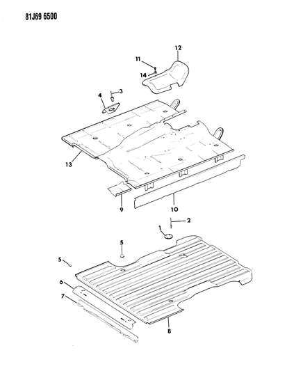 1984 Jeep Grand Wagoneer Pan-Assembly Diagram for J5758349