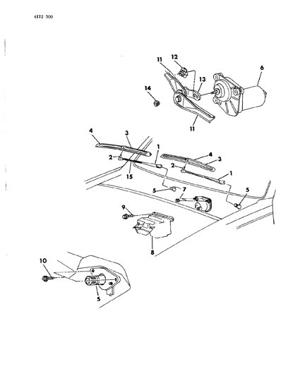 1984 Chrysler Town & Country Windshield Wiper System Diagram