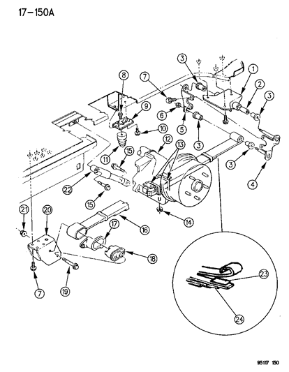 1995 Dodge Grand Caravan Suspension - Rear Diagram 2