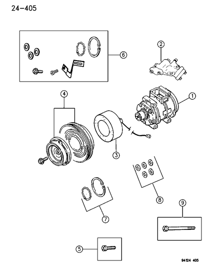 1995 Chrysler LeBaron Compressor Diagram 1