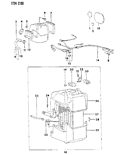 1988 Dodge Raider A/C Unit Diagram